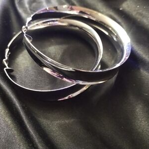 Silver Large Hoops New Unworn